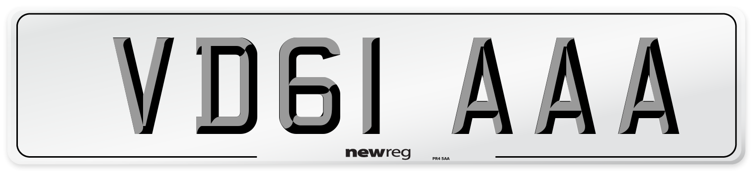 VD61 AAA Number Plate from New Reg